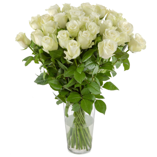 30 witte rozen bestellen