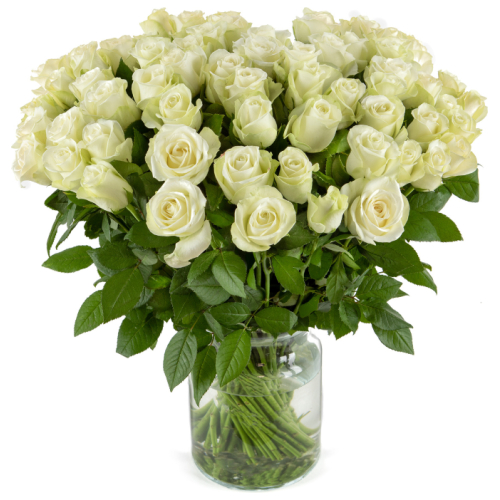 60 witte rozen bestellen
